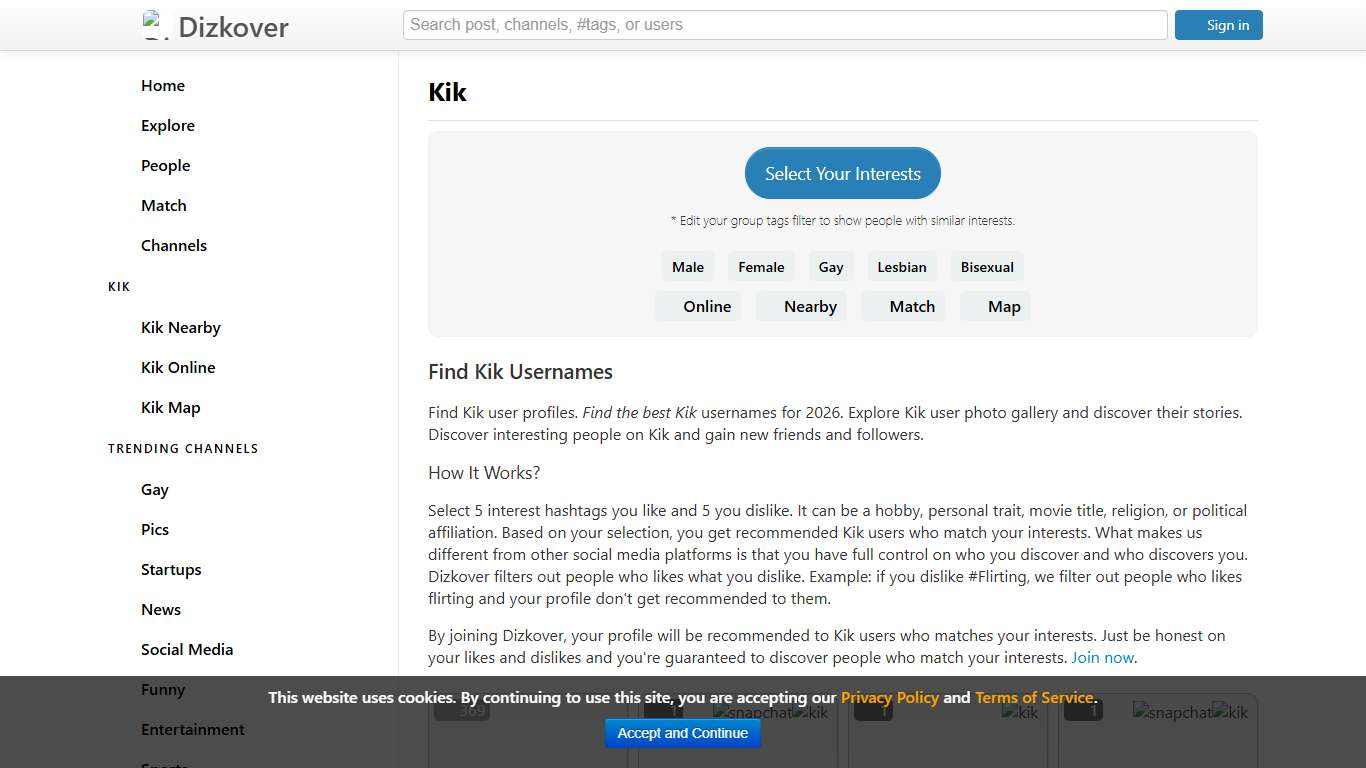 Kik Usernames - Dizkover